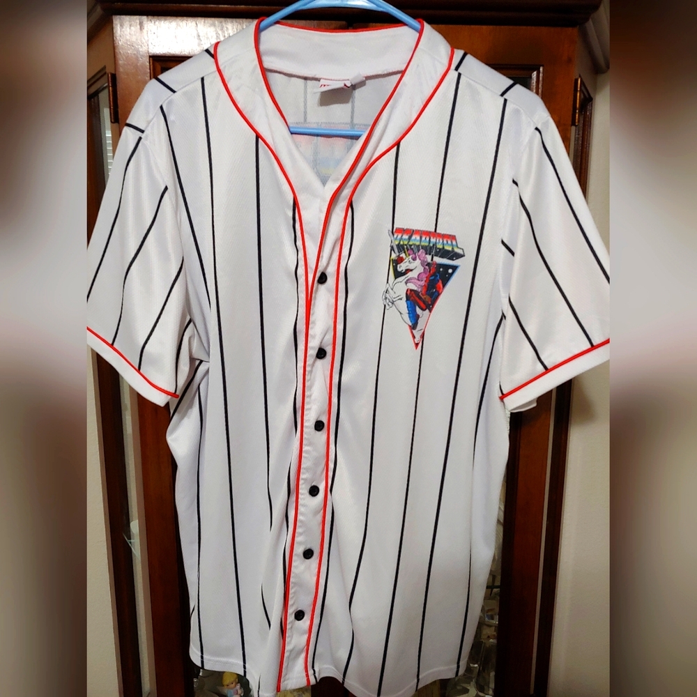 Marvel Deadpool on Unicorn Baseball Jersey